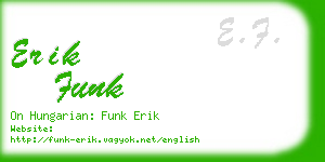 erik funk business card